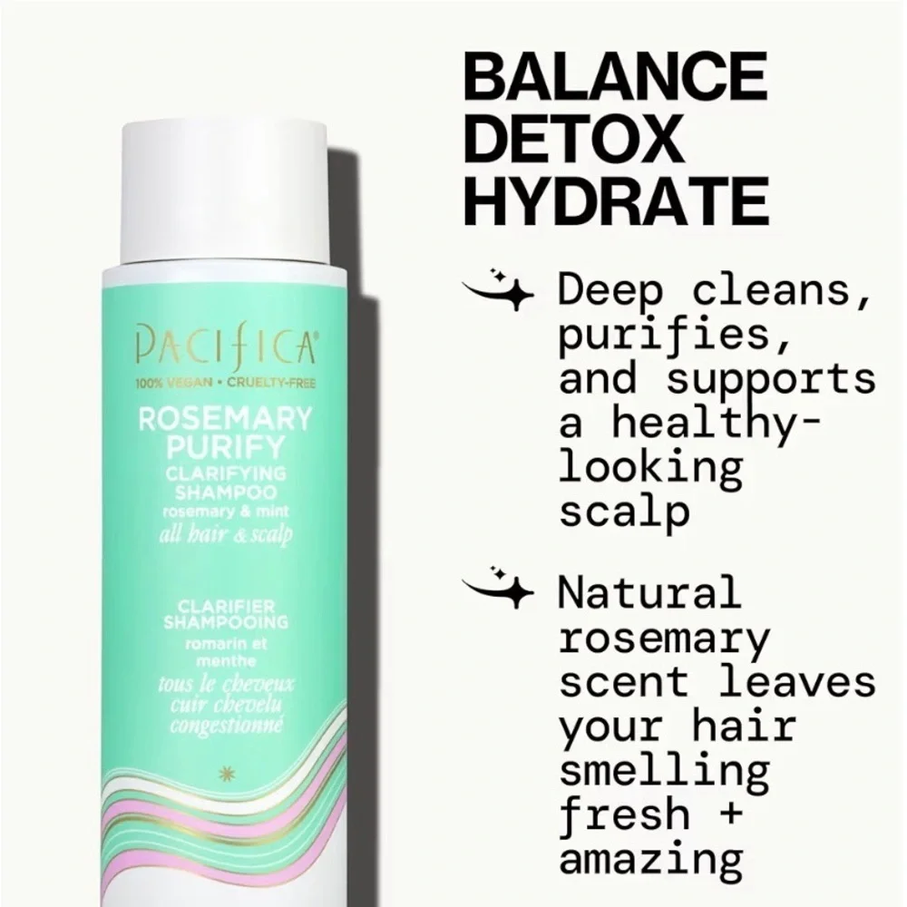 🌿 Pacifica Rosemary Purify Clarifying Shampoo — Full-Size, 12 oz (Sealed) 🌿
